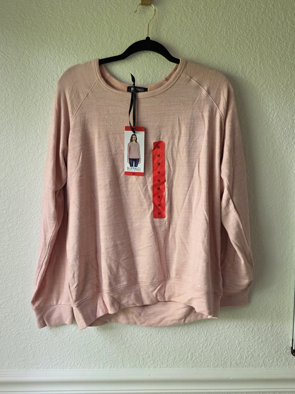 Buffalo David Bitton Soft Blush Pink Pullover Sweatshirt